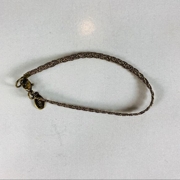 AEO Bronze Metal Braided Chain Bracelet OSFA - Picture 1 of 4